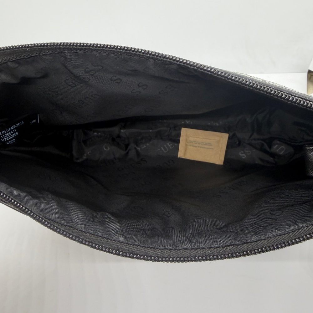 GUESS Black and Gray Monogram Toiletry Bag - Picture 2 of 2